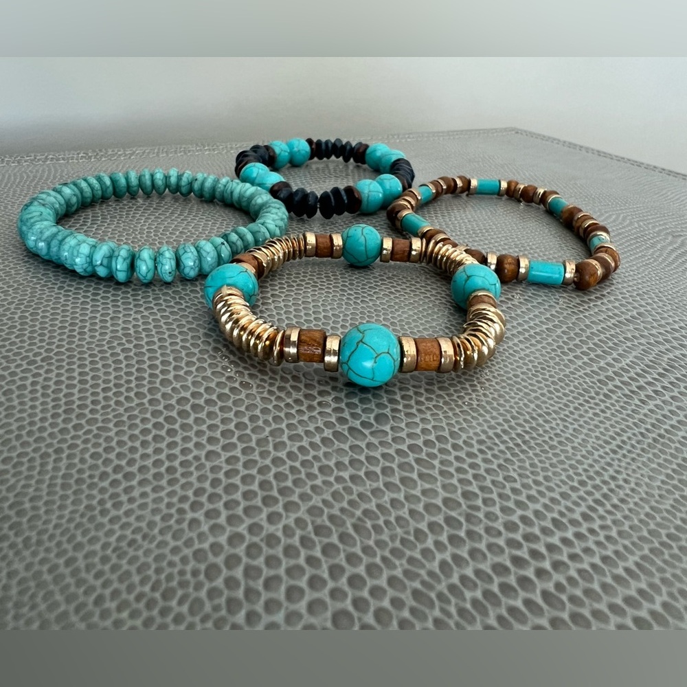 Handcrafted bracelet set!!  elevate your style with earthy elegance!